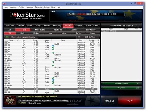 PokerStars event coverage, software and game .